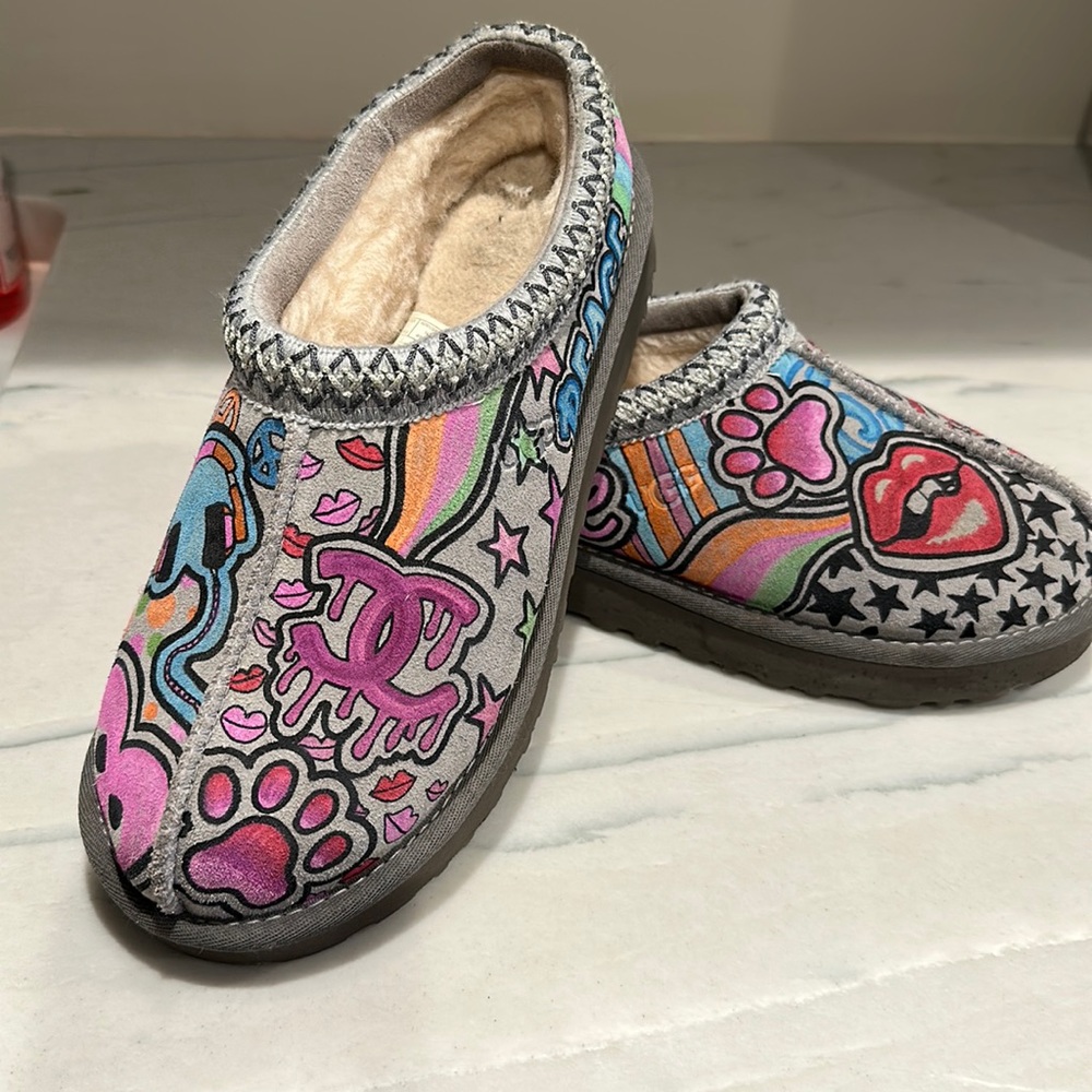 Grey Ugg slip ons